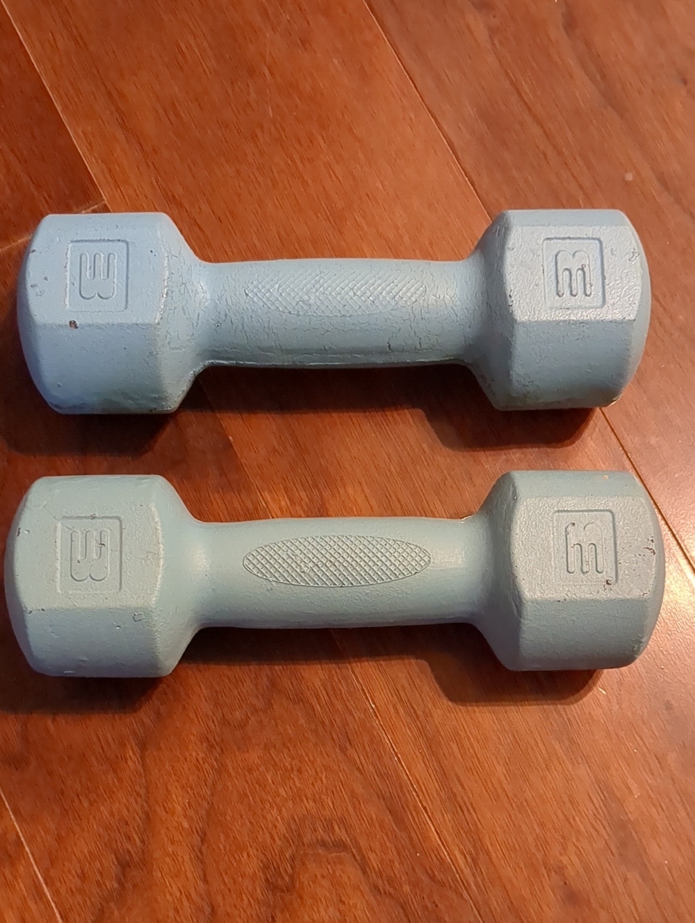 Light Blue 3 lb Hex Dumbbell Pair - Brand Unknown